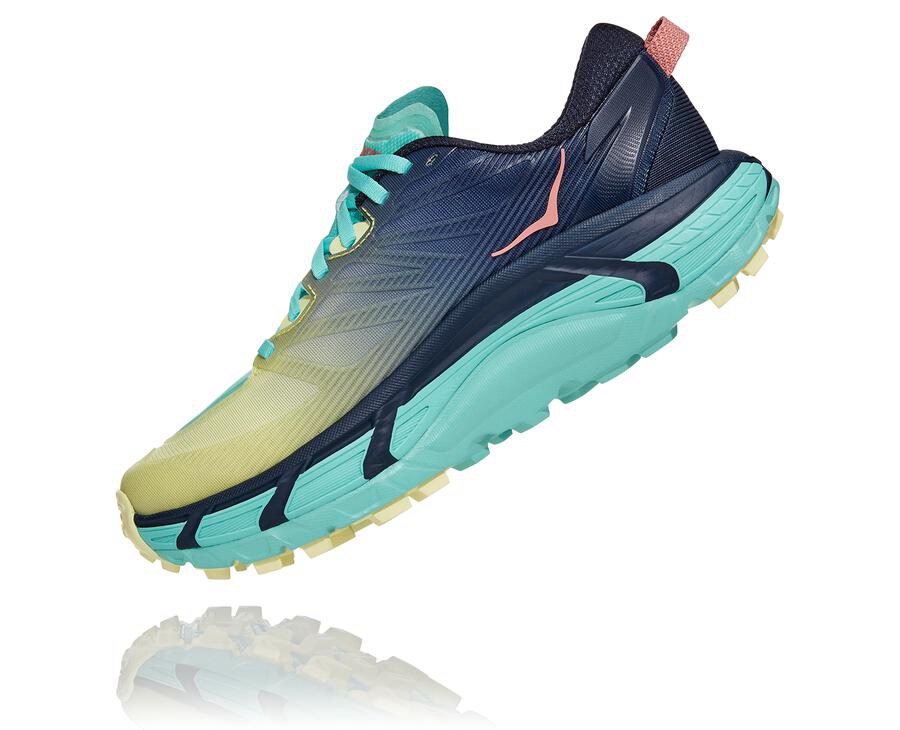 Hoka One One Trail Schoenen Dames - Mafate Speed 3 - Zwart/Mintgroen - CO4351789